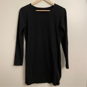 Long Sleeve Bodycon Mini Dress Black Medium